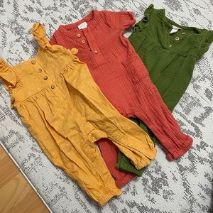 Cat & Jack 3 girls jumpsuits